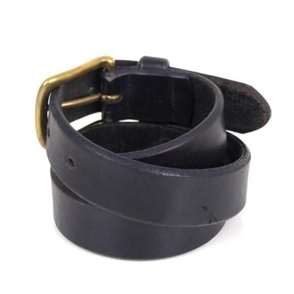 Eddie Bauer BLACK GENUINE LEATHER 1.25"Wd CASUAL DRESS MEN'S BELT Sz 38 (28D - Picture 4 of 15